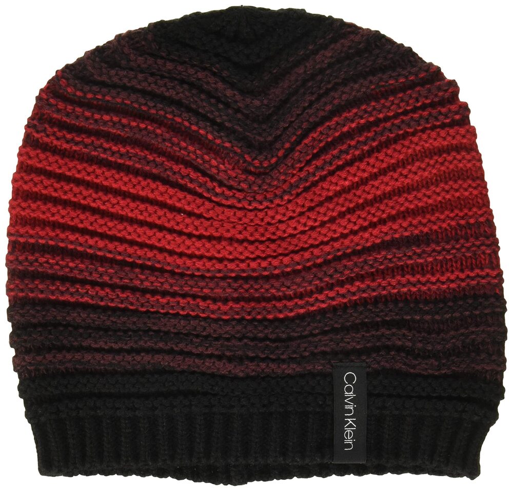 8170 Marled Colorblock Slouchy Beanie, rouge, One Size